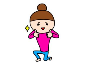 グッドサインをする女性